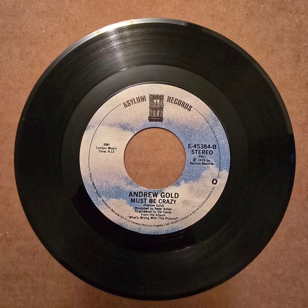 Andrew Gold Must be Crazy / Lonely Boy vinyl 45 record